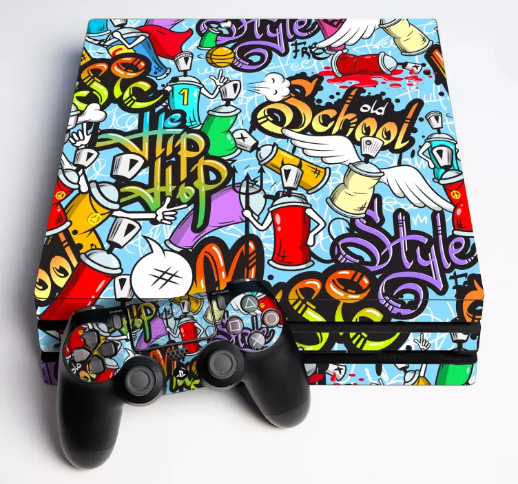 Naklejka na ps4 w żywym stylu ulicznym - TenStickers