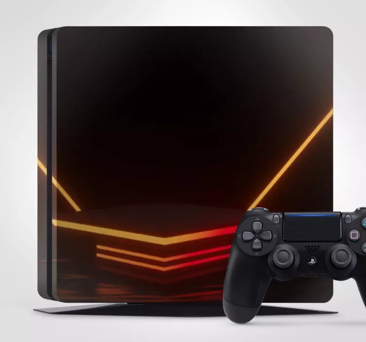 Naklejka na ps4 wzór świateł neonowych - TenStickers