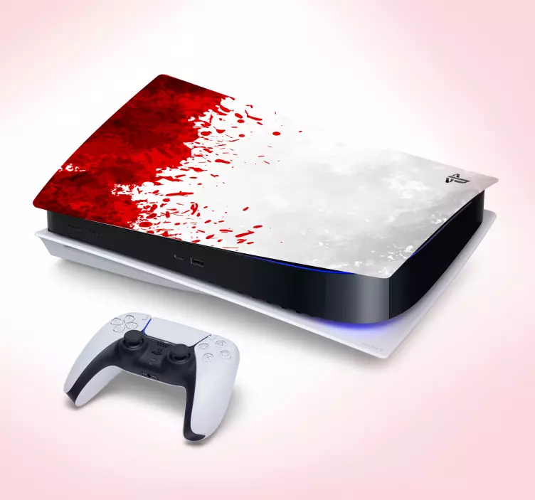 Naklejka na ps5 Krwawienie z Poską flagą - TenStickers