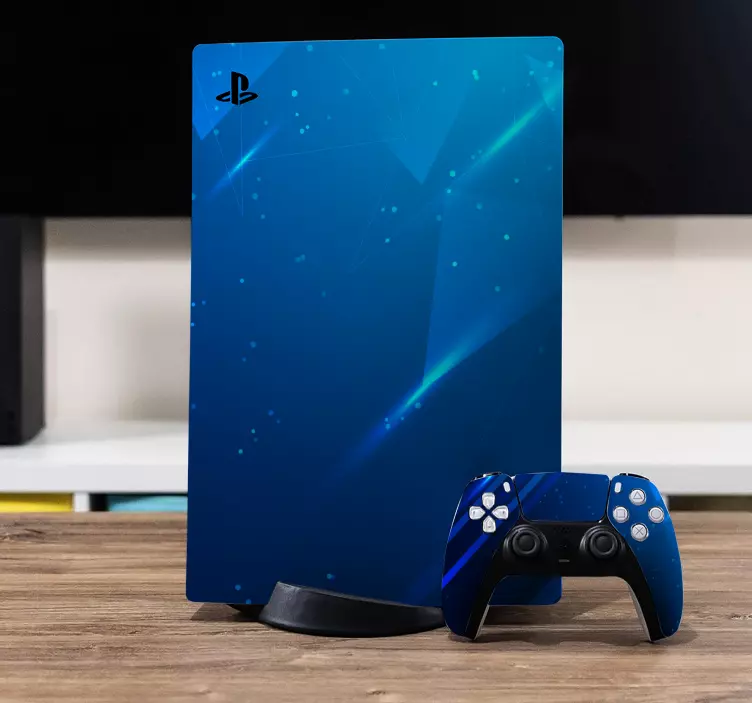 Naklejka na ps5 Niebieski wzór - TenStickers