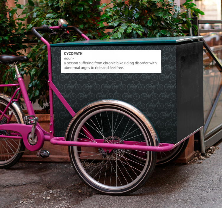 Naklejka na rower cyklista namawia do jazdy - TenStickers