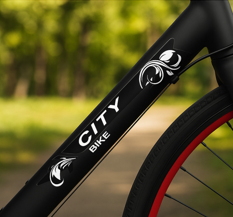 Naklejka na rower kolekcja rowerów miejskich - TenStickers