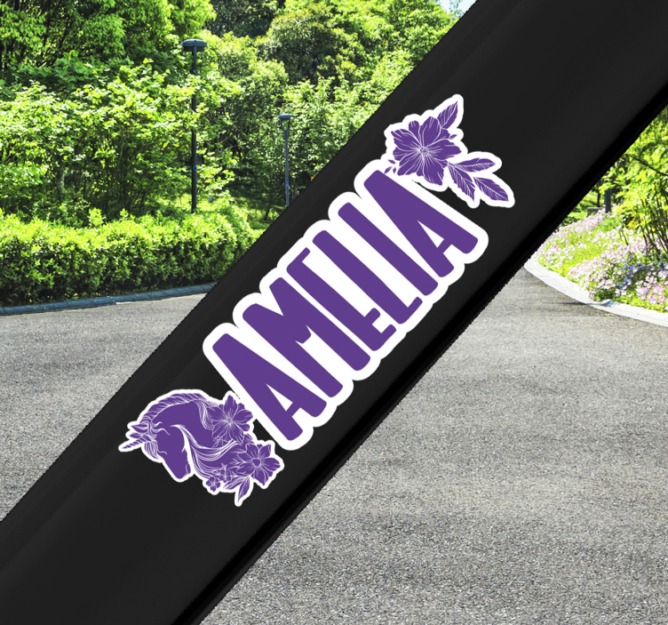 Naklejka na rower z pięknym jednorożcem - TenStickers