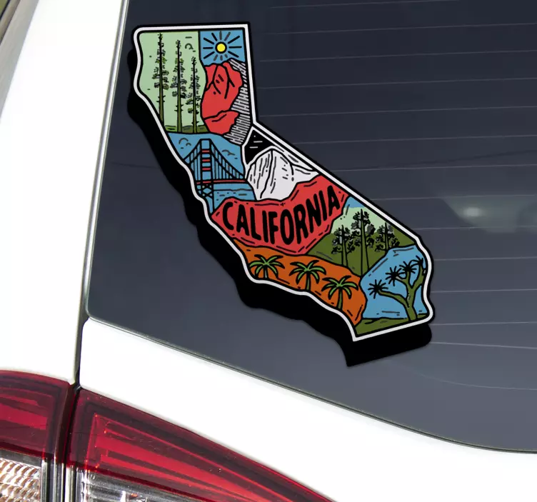 Naklejka na samochód California styl - TenStickers