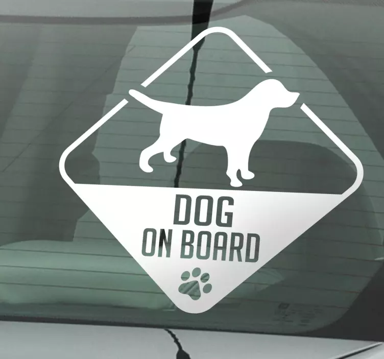 Naklejka na samochód dog on board - TenStickers
