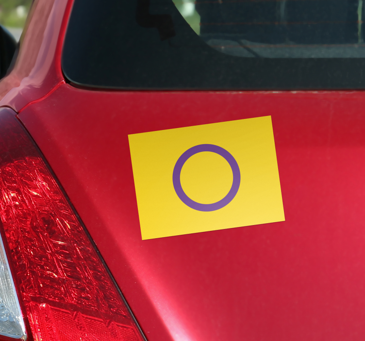 Naklejka na samochód flaga interseksualna - TenStickers