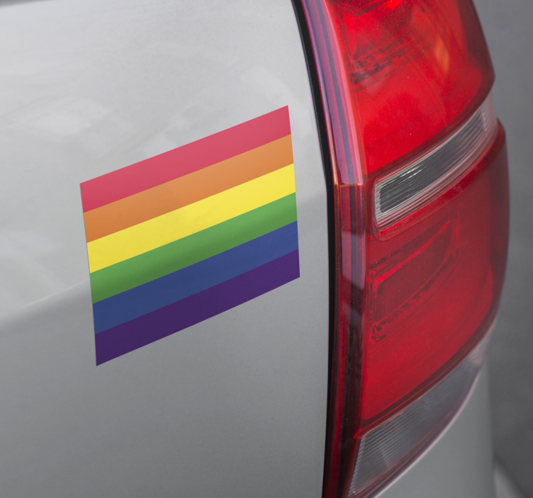 Naklejka na samochód flaga lgbtq - TenStickers