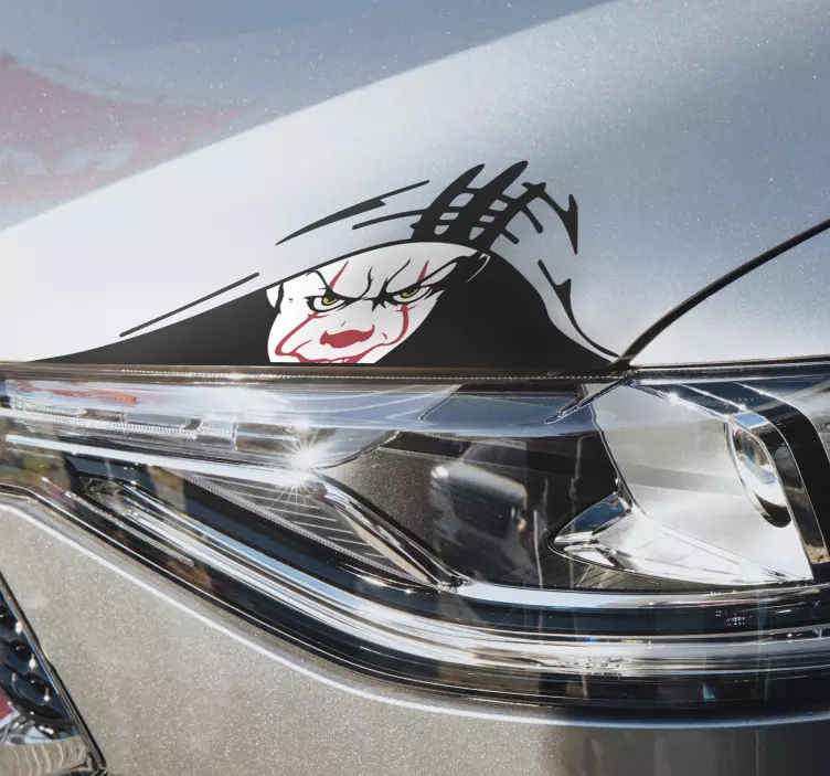 Naklejka na samochód klaun z "To" - TenStickers