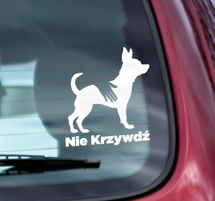 Naklejka na samochód nie krzywdź  - TenStickers