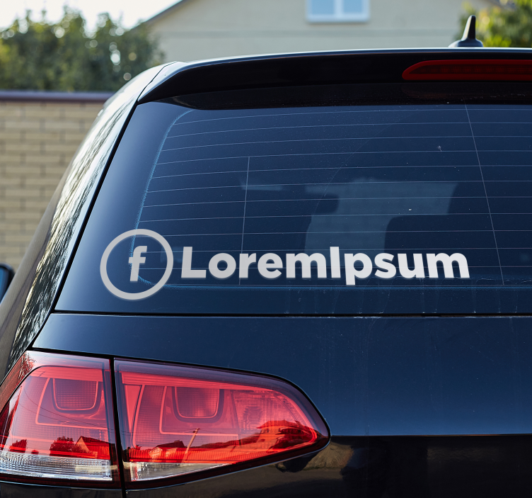 Naklejka na samochód niestandardowe konto na facebooku - TenStickers