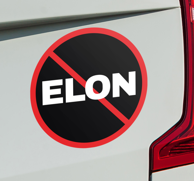 Naklejka na samochód no elon - TenStickers