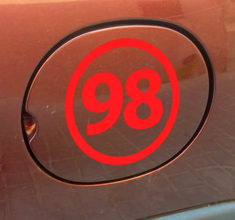 Naklejka na samochód paliwo 98 - TenStickers