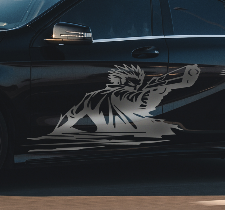 Naklejka na samochód rewolwerowiec - TenStickers