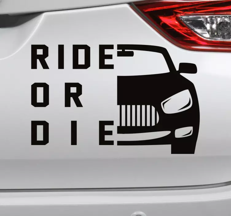 Naklejka na samochód ride or die - TenStickers