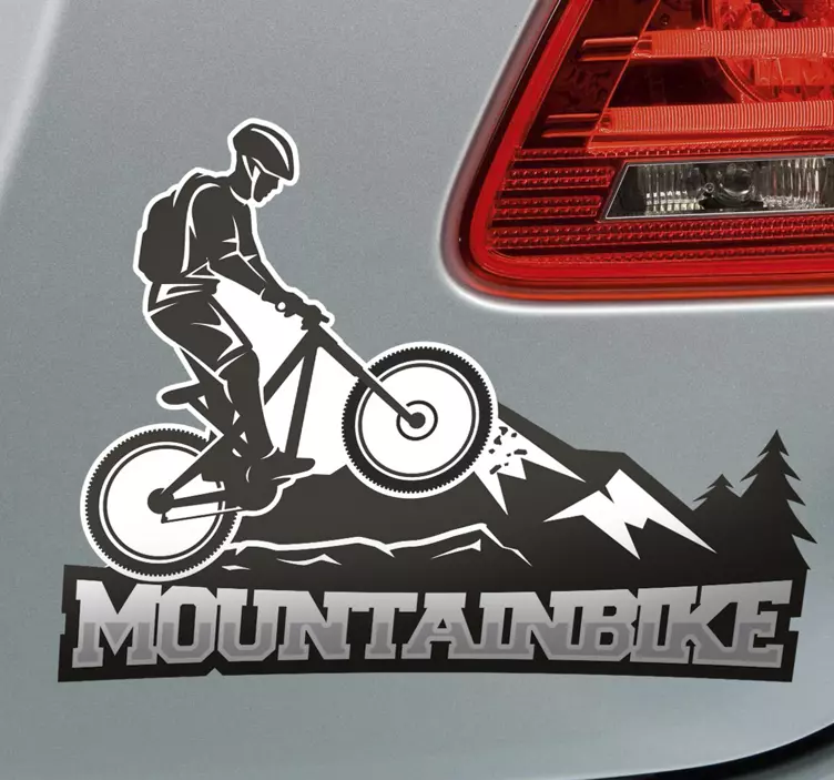 Naklejka na auto rower górski mountain bike - TenStickers