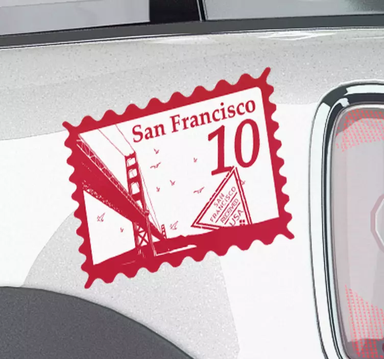 Naklejka na samochód zabytek san francisco - TenStickers