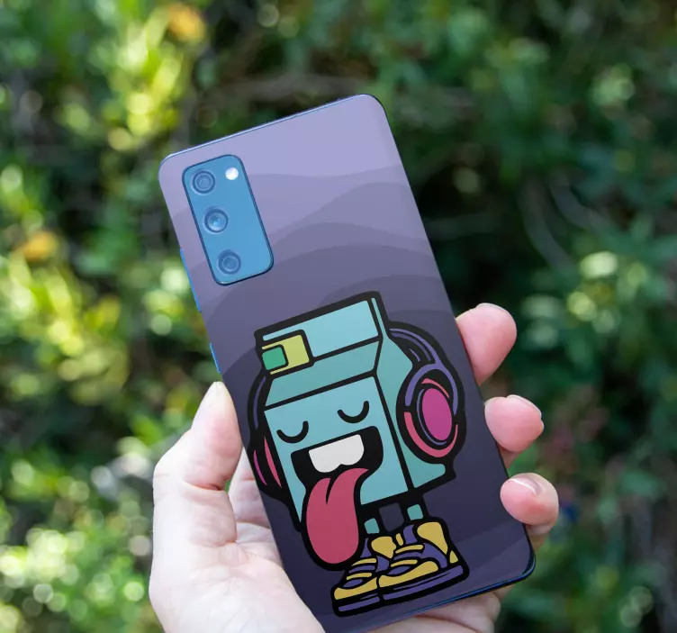 Naklejka na samsunga maszyna wystawiająca język - TenStickers