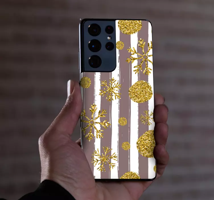 Naklejka na święta bożego narodzenia wzór płatków śniegu - TenStickers