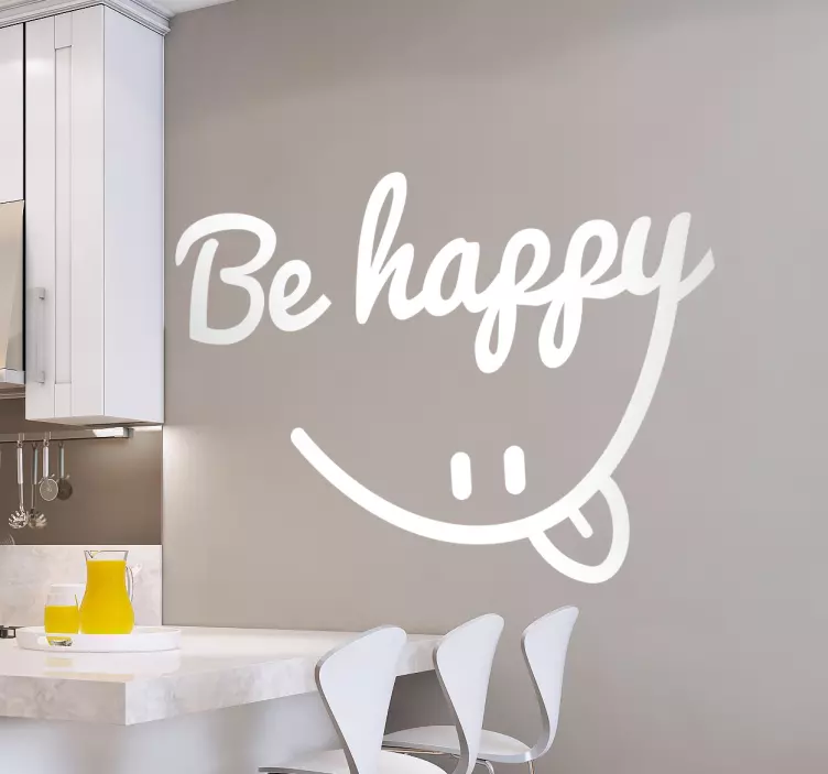 Naklejka na ścianę Be Happy - TenStickers