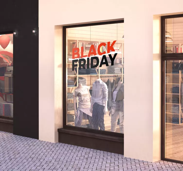 Naklejka na ścianę Black Friday czarny piątek gazeta - TenStickers