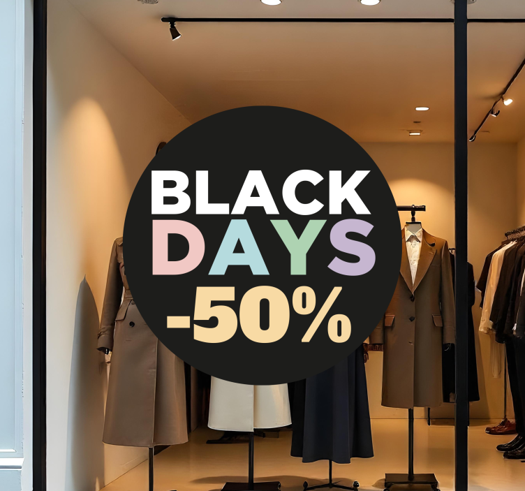 Naklejka Black Friday kolorowe Black Days - TenStickers