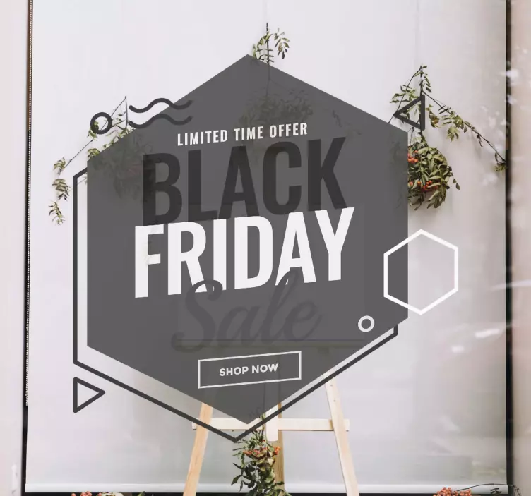 Naklejka na ścianę Black Friday oferta promocyjna sprzedaż - TenStickers
