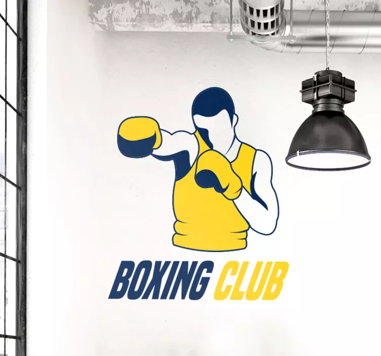 Naklejka na ścianę boxing club - TenStickers