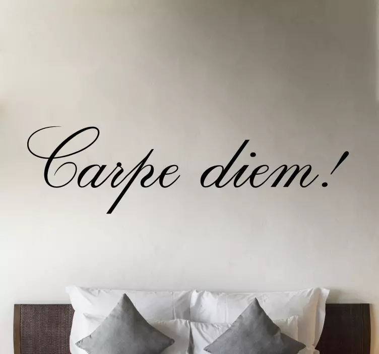 Naklejka na ścianę Carpe diem cienki napis - TenStickers