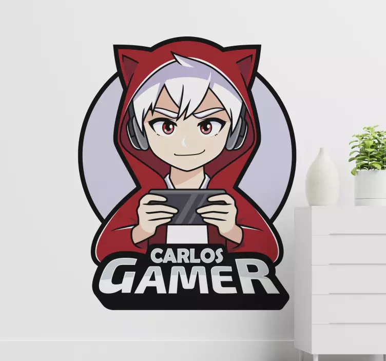 Naklejka na ścianę Chłopiec Anime Gamer  - TenStickers
