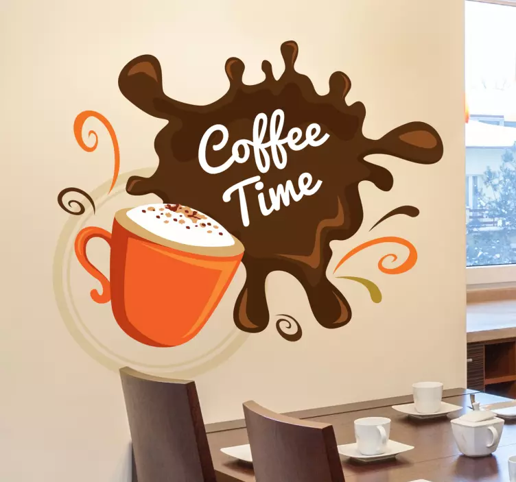 Naklejka na ścianę coffee time - TenStickers