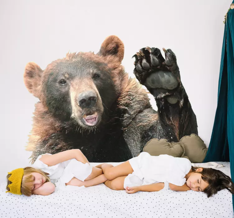 Naklejka na ścianę dla dzieci niedźwiedź - TenStickers