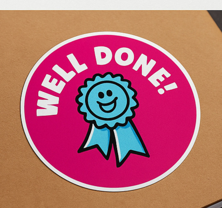 Naklejka na ścianę dla dzieci gratulacje! - TenStickers