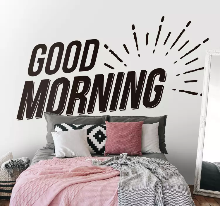 Naklejka na ścianę do domu Napis Good Morning - TenStickers