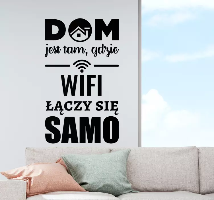 Naklejka na ścianę do domu WiFi w domu - TenStickers