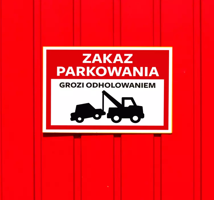 Naklejka na ścianę do domu Zakaz parkowania - TenStickers
