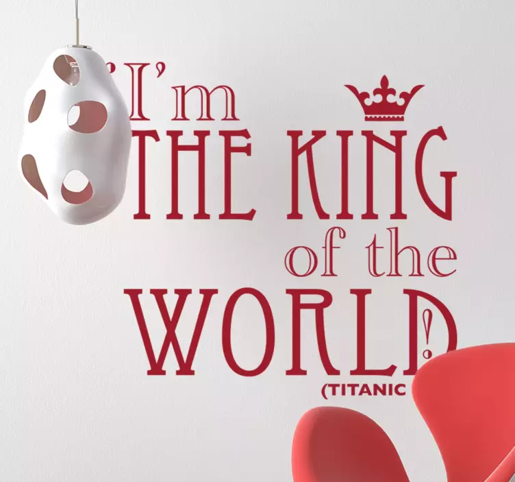 Naklejka na ścianę do jadalni cytat Titanic - TenStickers