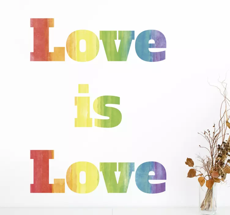 Naklejka na ścianę do jadalni Love is Love - TenStickers