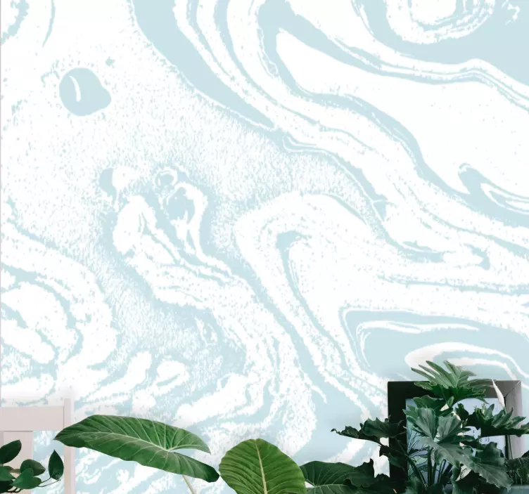 Naklejka na ścianę do salonu wzór fali płynu - TenStickers