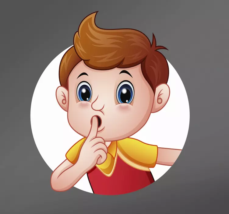 Naklejka na ścianę edukacyjna Zachowaj ciszę - TenStickers