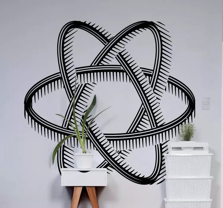 Naklejka figury geometryczne efekt wizualny - TenStickers