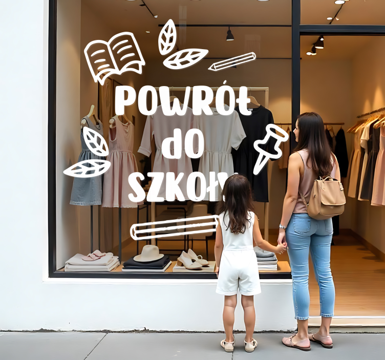 Naklejka na ścianę inne wydarzenia powrót do szkoły monokolor - TenStickers