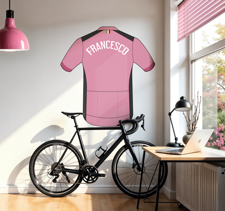 Naklejka na ścianę kolarze maglia rosa - TenStickers