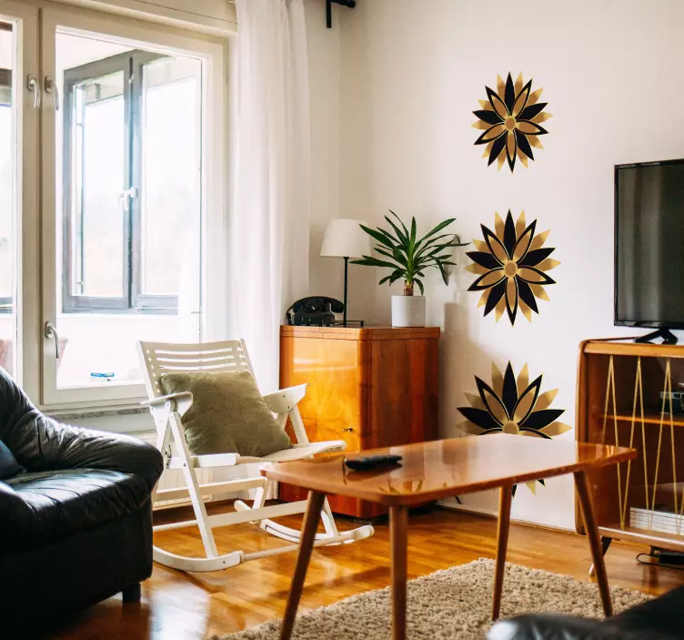 Ozdoby ścienne kwiaty glamour - TenStickers