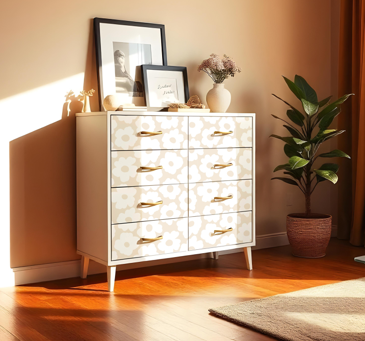 Naklejka na ścianę kwiaty biały mak - TenStickers