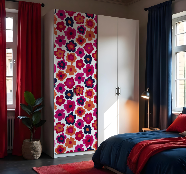 Naklejka na ścianę kwiaty czerwony mak - TenStickers