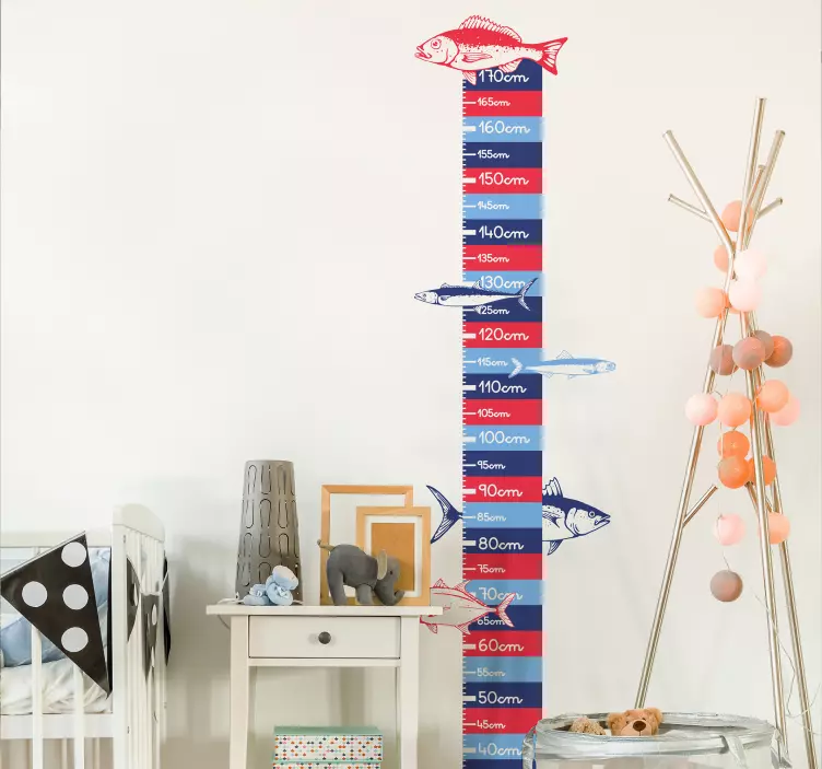 Miarka naklejka malowane ryby - TenStickers