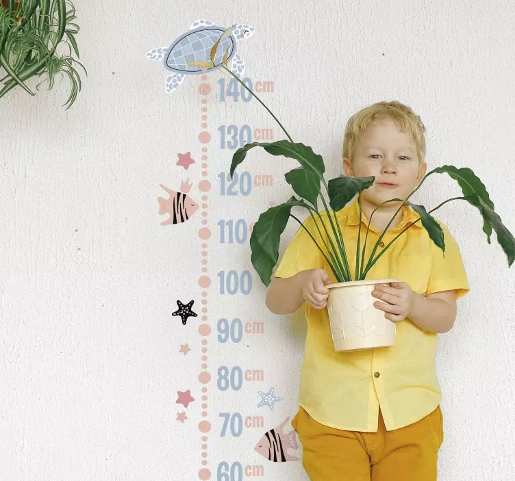 Miarka naklejka żółwie i ryby pod wodą - TenStickers