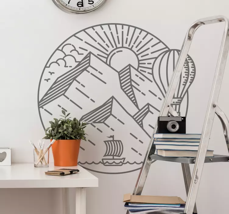 Naklejka na ścianę miejsca górski widok malowniczy - TenStickers