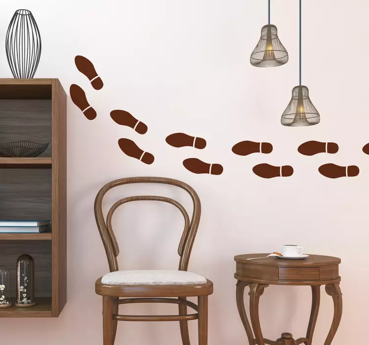 Naklejka na ścianę miejsca wzór ścieżki stóp - TenStickers