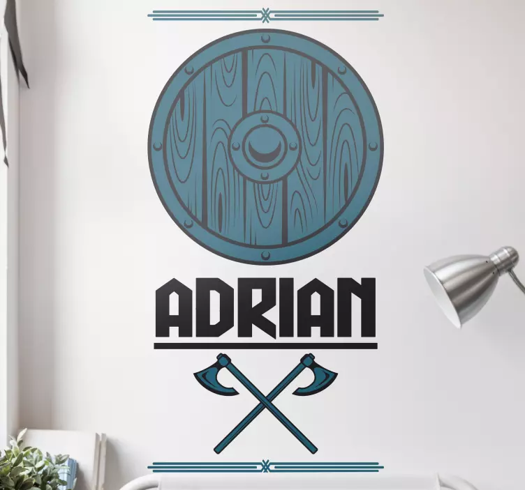 Naklejka na ścianę miejsca z personalizowanym herbem - TenStickers